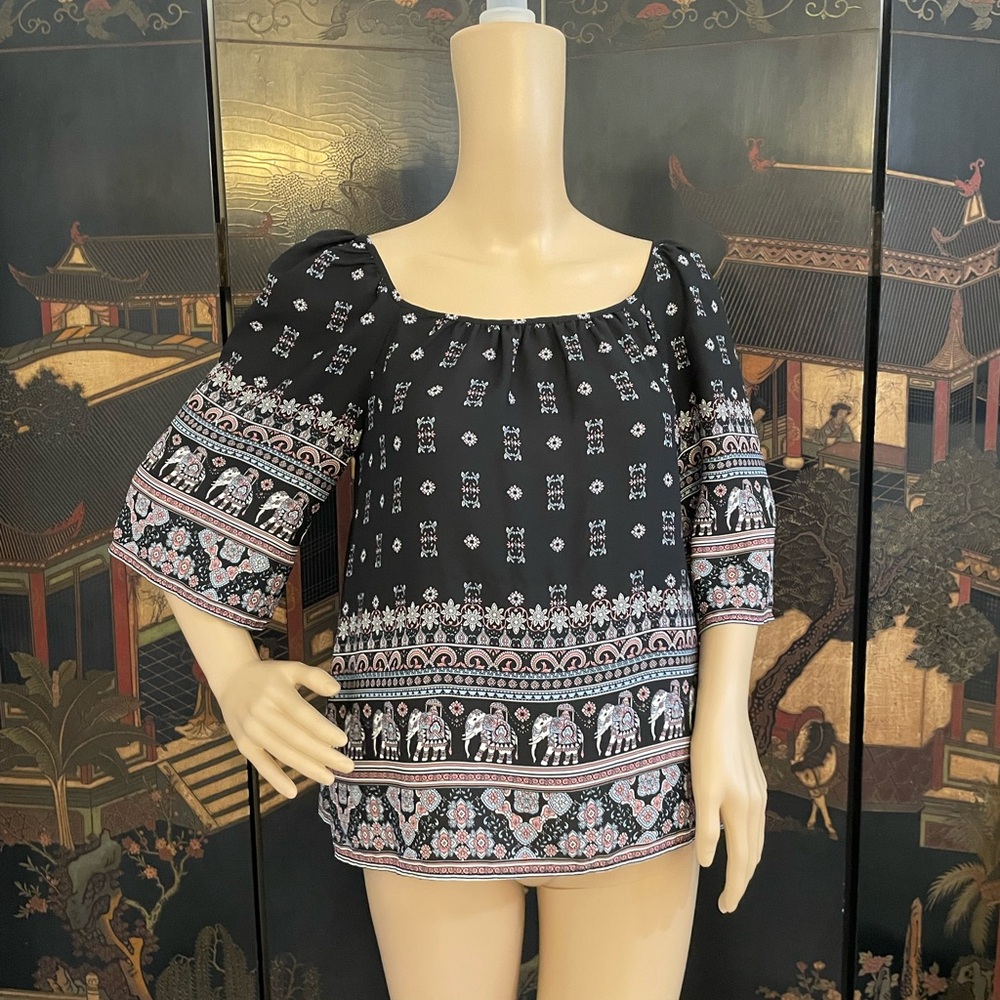Cleo brand elephant blouse